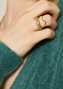 New MARIE SIXTINE BAGUE TORSADÉE DORÉE