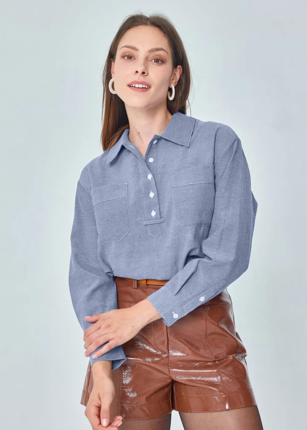 Best MARIE SIXTINE BLOUSE COTON NASSIMA BLUE