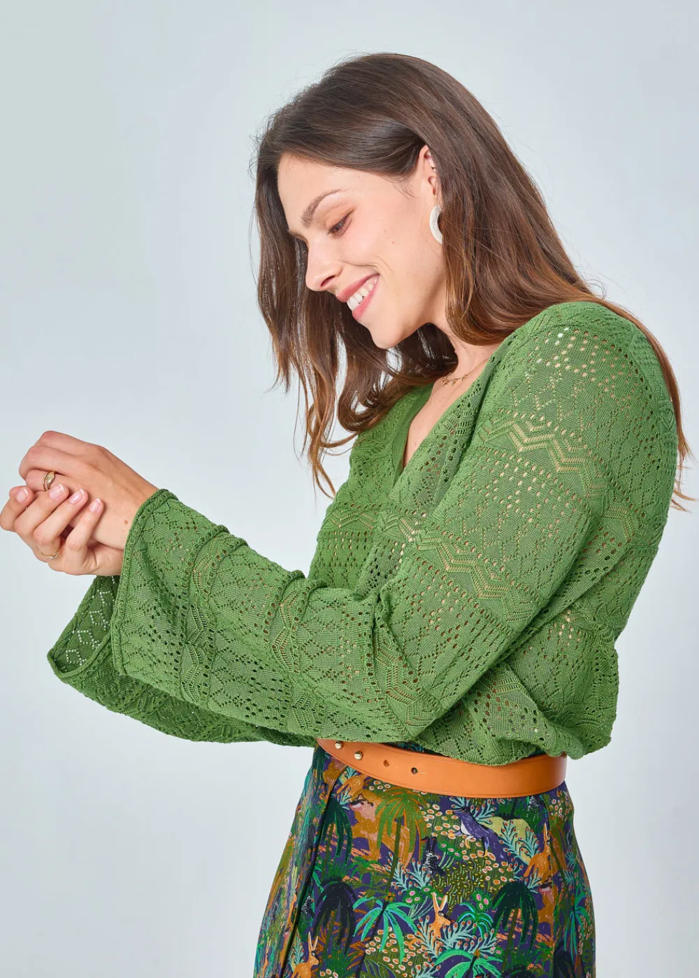 Best MARIE SIXTINE CARDIGAN AJOURE JANETO NENUPHAR