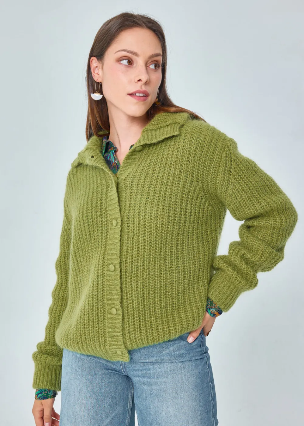 Discount MARIE SIXTINE CARDIGAN MOHAIR FELICIEN FOUGERE