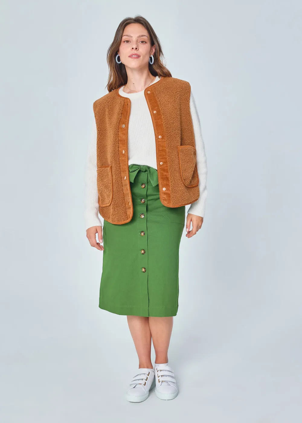 Best Sale MARIE SIXTINE GILET GEOFFROY PECAN