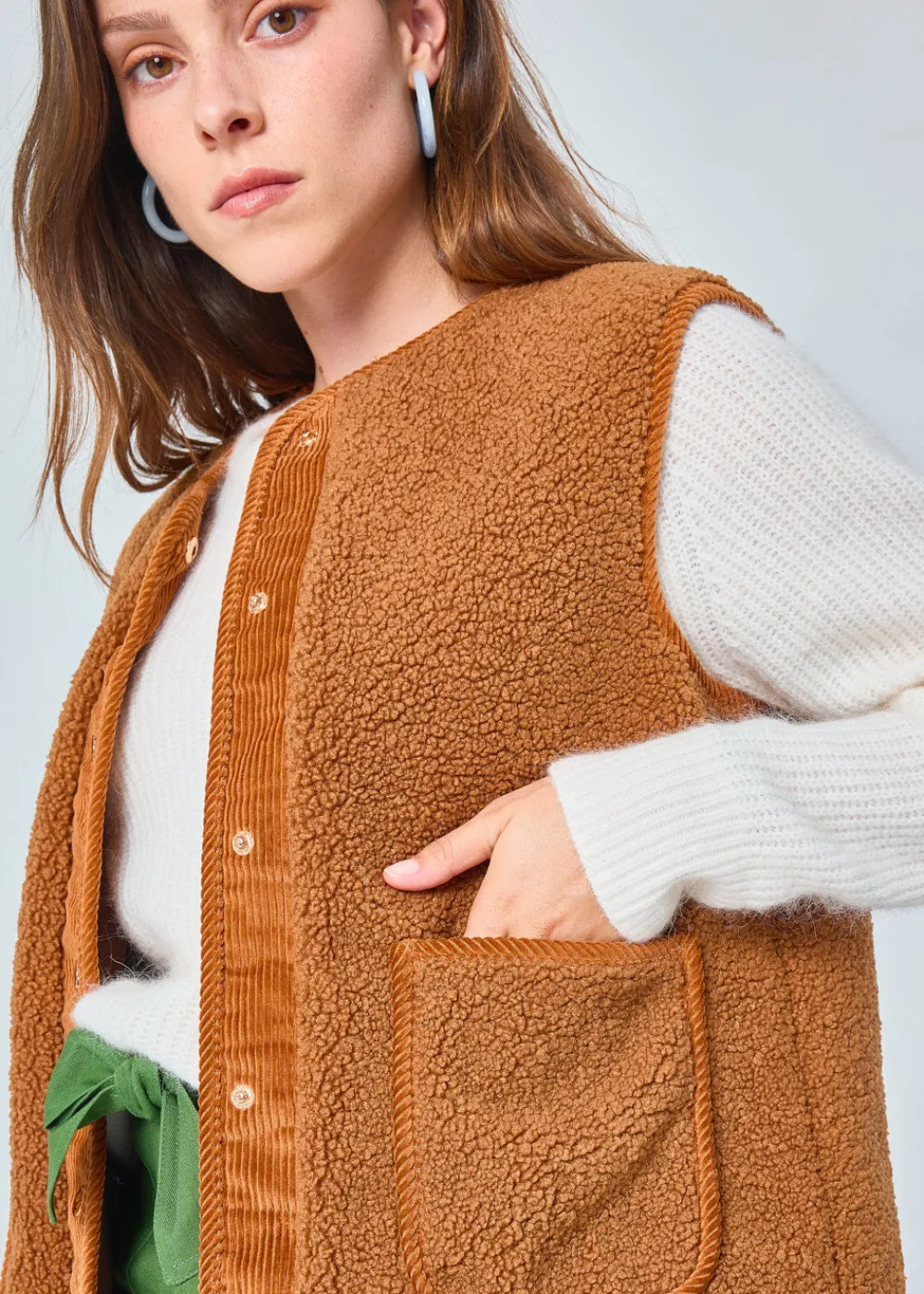 Best Sale MARIE SIXTINE GILET GEOFFROY PECAN