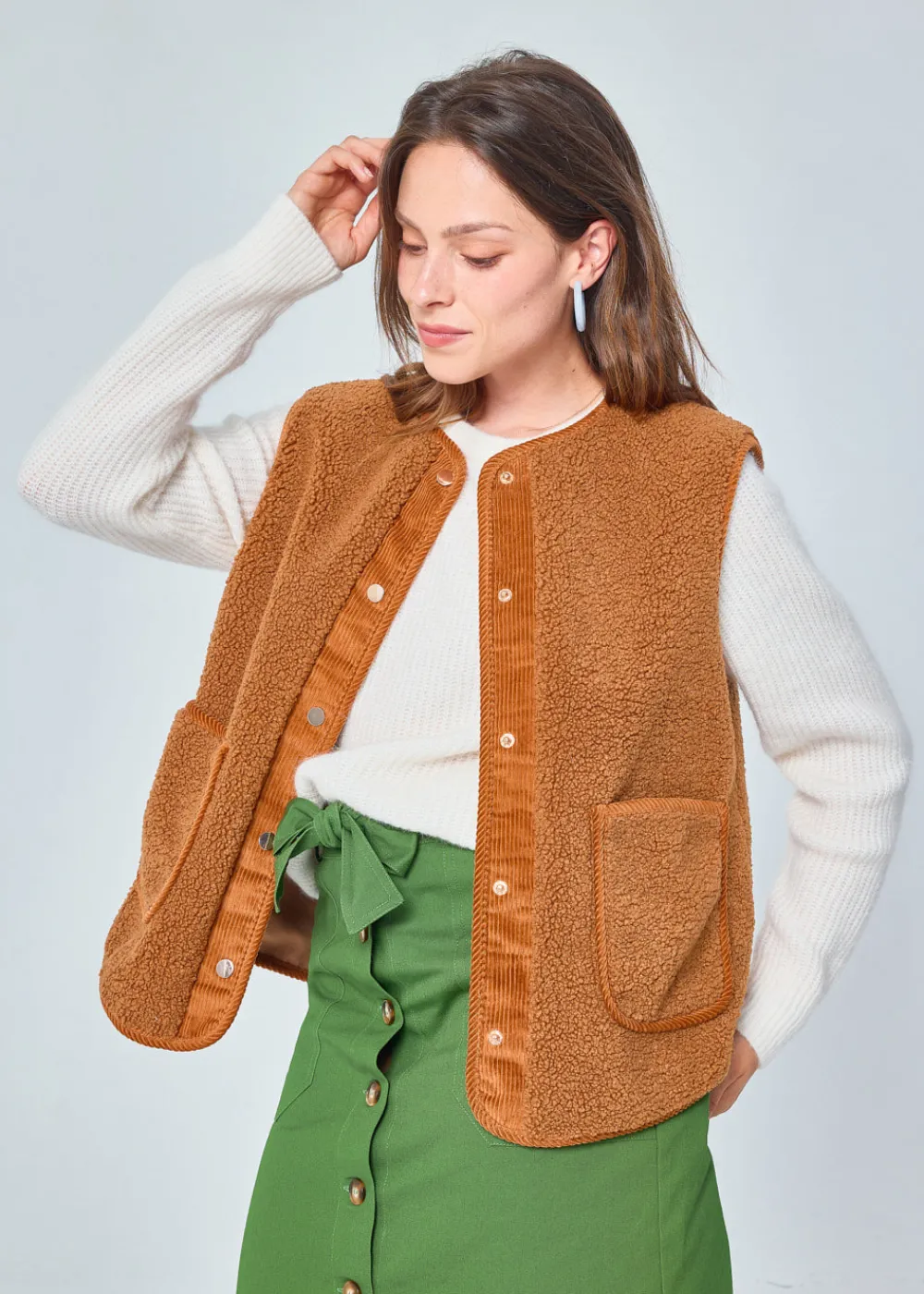 Best Sale MARIE SIXTINE GILET GEOFFROY PECAN