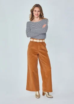 Sale MARIE SIXTINE PANTALON VELOURS COTELE BETHANY PECAN