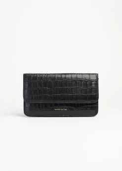 Sale MARIE SIXTINE PORTEFEUILLE ORAN CROCO_CHARBON