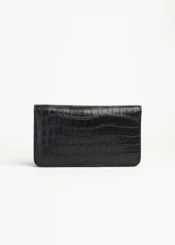 Sale MARIE SIXTINE PORTEFEUILLE ORAN CROCO_CHARBON