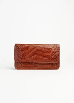 Store MARIE SIXTINE PORTEFEUILLE ORAN LEZARD_CARAMEL