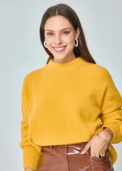 New MARIE SIXTINE PULL EXTRA DOUX MOHAIR PUMPKIN PISSENLIT
