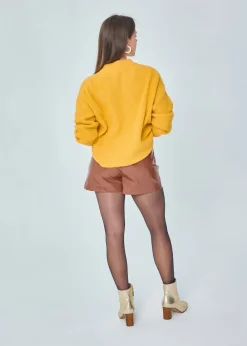 New MARIE SIXTINE PULL EXTRA DOUX MOHAIR PUMPKIN PISSENLIT