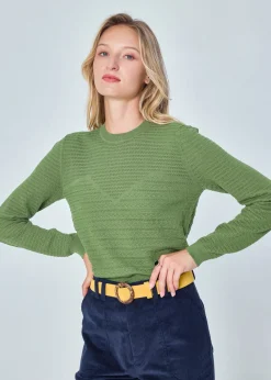 Cheap MARIE SIXTINE PULL MERINOS AJOURE DANAE NENUPHAR
