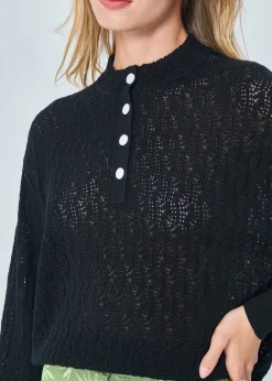Cheap MARIE SIXTINE PULL MERINOS AJOURE RANDY CHARBON